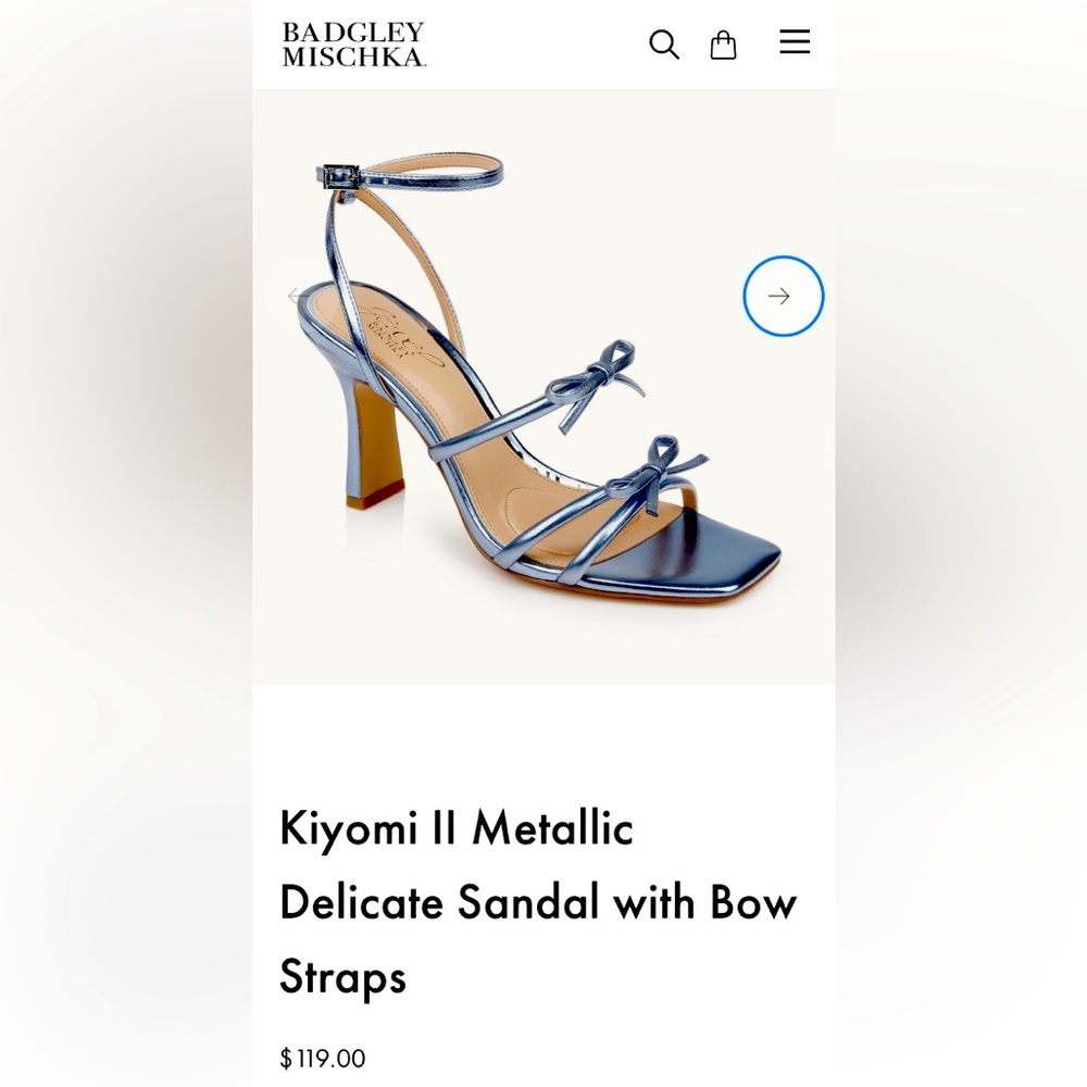 Badgley Mischka - metallic blue size 7.